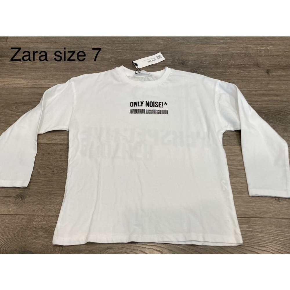 NWT Zara boys sz 7 Only Noise Long Sleeve tshirt